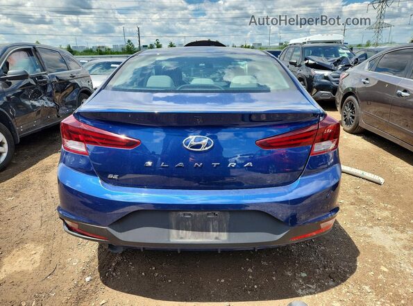 5NPD74LFXKH498119 2019 HYUNDAI ELANTRA Blue უკანა ხედი