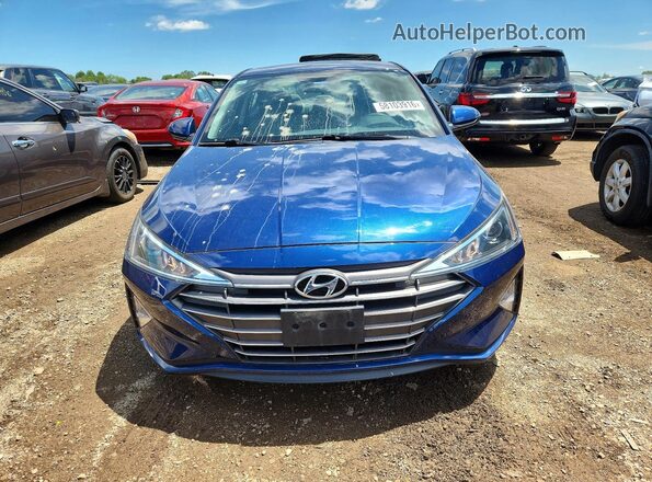 5NPD74LFXKH498119 2019 HYUNDAI ELANTRA Blue წინა ხედი
