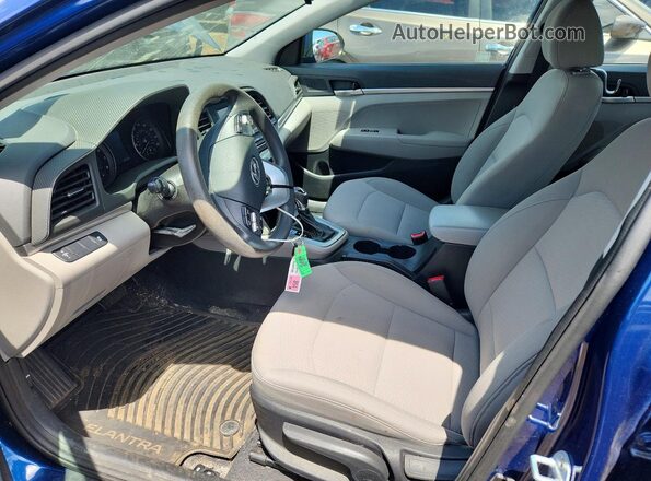 5NPD74LFXKH498119 2019 HYUNDAI ELANTRA Blue წინა სალონის ხედი