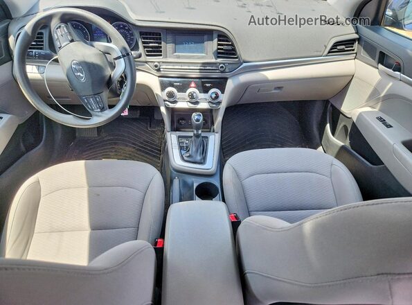 5NPD74LFXKH498119 2019 HYUNDAI ELANTRA Blue წინა პანელის ხედი