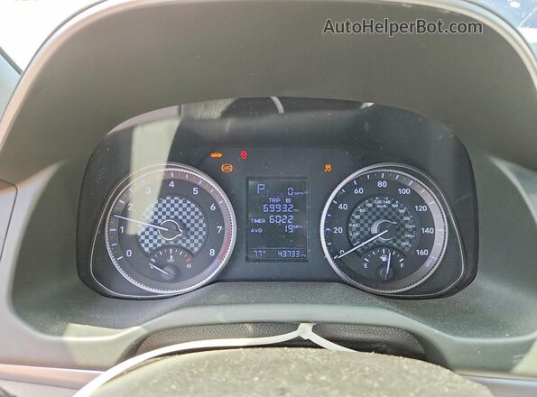 5NPD74LFXKH498119 2019 HYUNDAI ELANTRA Blue ხელსაწყოთა პანელის ხედი