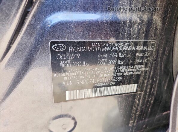 5NPD74LFXLH556389 2020 HYUNDAI ELANTRA Gray Շարժիչի բաժամունքի տեսք