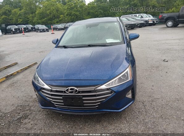 5NPD74LFXLH601315 2020 HYUNDAI ELANTRA Blue Instrument cluster view