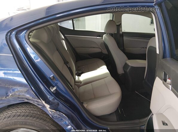 5NPD74LFXLH609947 2020 HYUNDAI ELANTRA Blue VIN კოდის სტიკერის ხედი