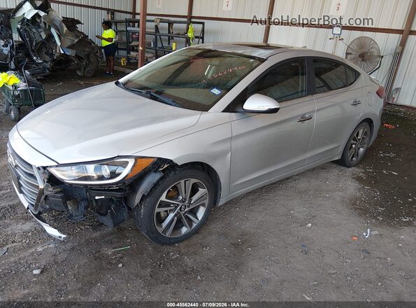 5NPD84LF0HH047481 2017 HYUNDAI ELANTRA Silver Vista tres cuartos delantera izquierda