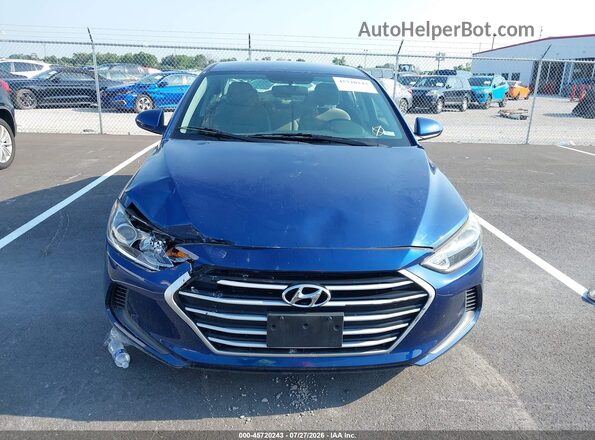 5NPD84LF0HH048470 2017 HYUNDAI ELANTRA Blue Vista del cuadro de instrumentos