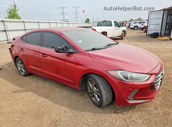 5NPD84LF0HH166860 2017 HYUNDAI ELANTRA Красный Передняя правая четверть