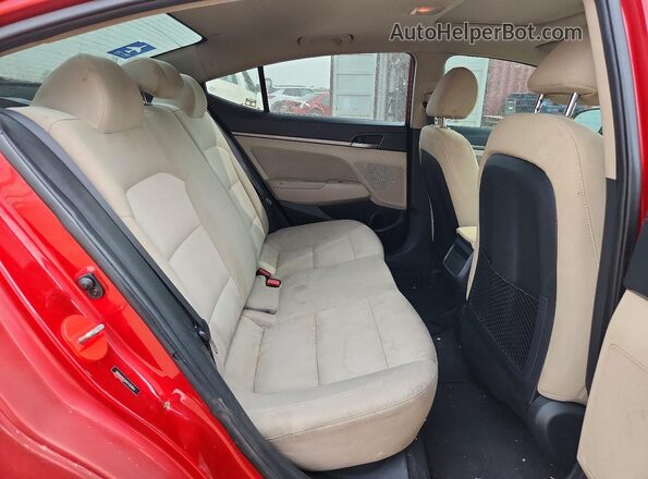 5NPD84LF0HH166860 2017 HYUNDAI ELANTRA Красный Вид задних сидений