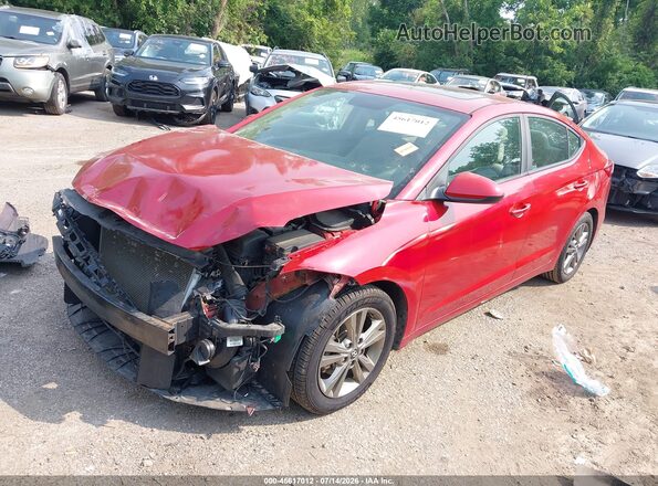5NPD84LF0HH175090 2017 HYUNDAI ELANTRA Red Առջևի ձախ երեք քառորդ տեսարան