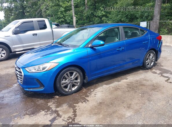 5NPD84LF0HH194545 2017 HYUNDAI ELANTRA Blue Առջևի ձախ երեք քառորդ տեսարան