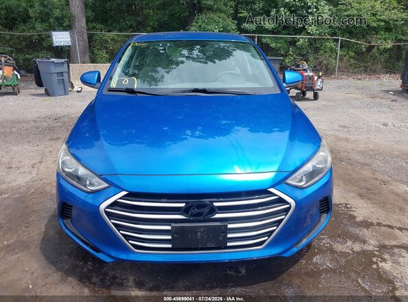 5NPD84LF0HH194545 2017 HYUNDAI ELANTRA Blue Սարքավորումների վահանակի տեսք