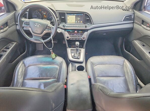5NPD84LF0HH208072 2017 HYUNDAI ELANTRA Red Вид панелі приладів