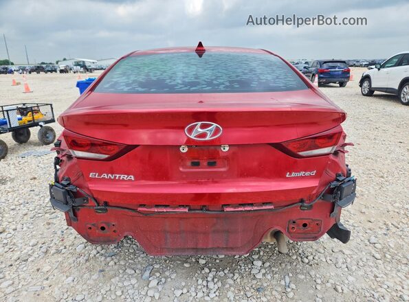 5NPD84LF0HH208072 2017 HYUNDAI ELANTRA Red Вид ззаду