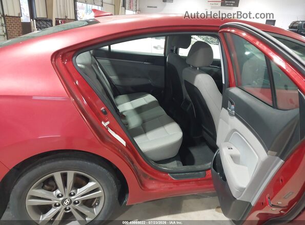 5NPD84LF0JH214394 2018 HYUNDAI ELANTRA Red VIN კოდის სტიკერის ხედი