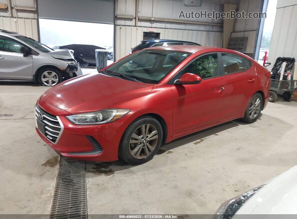 5NPD84LF0JH214394 2018 HYUNDAI ELANTRA Red წინა მარცხენა ხედი სამი მეოთხედიდან