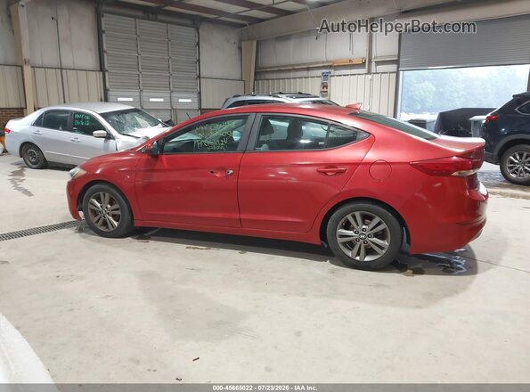 5NPD84LF0JH214394 2018 HYUNDAI ELANTRA Red უკანა სალონის ხედი