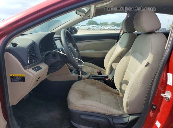 5NPD84LF0JH234547 2018 HYUNDAI ELANTRA Red წინა სალონის ხედი