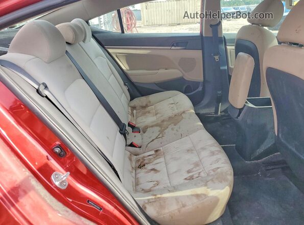 5NPD84LF0JH234547 2018 HYUNDAI ELANTRA Red უკანა სავარძლების ხედი