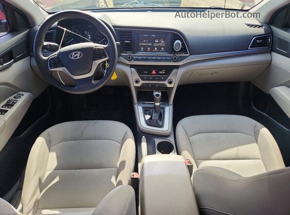 5NPD84LF0JH243765 2018 HYUNDAI ELANTRA Красный Вид панели приборов