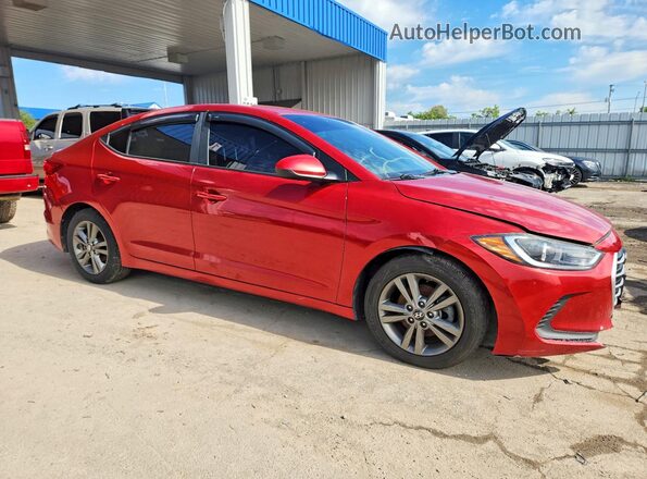 5NPD84LF0JH243765 2018 HYUNDAI ELANTRA Красный Передняя правая четверть