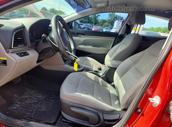 5NPD84LF0JH243765 2018 HYUNDAI ELANTRA Красный Вид салона спереди