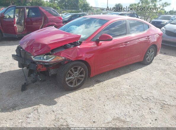 5NPD84LF0JH251350 2018 HYUNDAI ELANTRA Burgundy Front left
