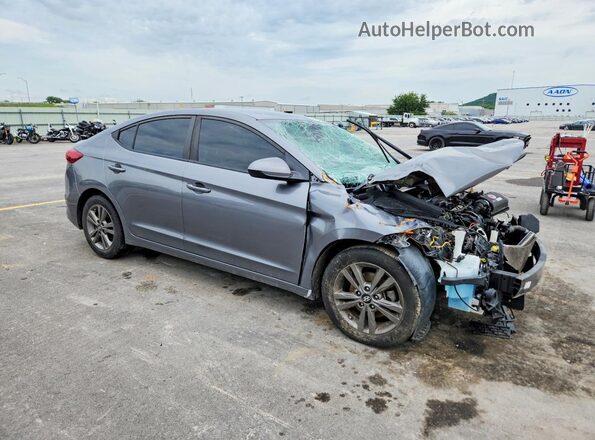 5NPD84LF0JH317878 2018 HYUNDAI ELANTRA Серый Передняя правая четверть