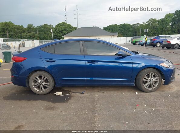 5NPD84LF0JH333286 2018 HYUNDAI ELANTRA Синий Вид задней части салона