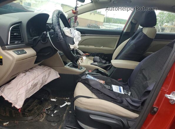 5NPD84LF0JH357118 2018 HYUNDAI ELANTRA Red Вид салону спереду