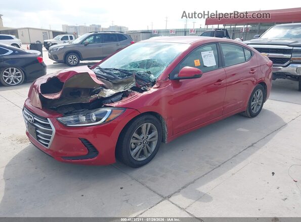5NPD84LF0JH366062 2018 HYUNDAI ELANTRA Red Vista tres cuartos delantera izquierda