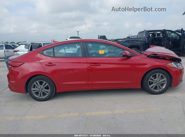 5NPD84LF0JH366062 2018 HYUNDAI ELANTRA Red Vista interior trasera