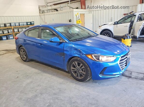 5NPD84LF0JH367079 2018 HYUNDAI ELANTRA Blue Delantero derecho