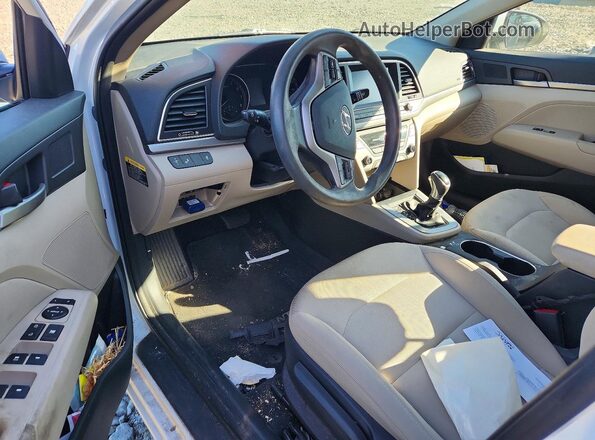 5NPD84LF0JH369172 2018 HYUNDAI ELANTRA White Առջևի վահանակի տեսք