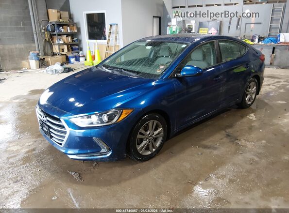 5NPD84LF0JH387669 2018 HYUNDAI ELANTRA Blue Przód lewy