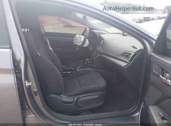 5NPD84LF0JH388661 2018 HYUNDAI ELANTRA Gray წინა სალონის ხედი