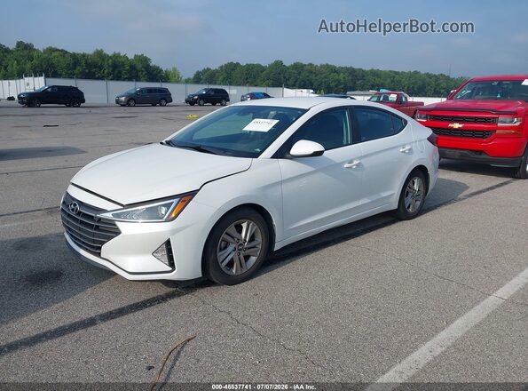 5NPD84LF0KH462775 2019 HYUNDAI ELANTRA White წინა მარცხენა ხედი სამი მეოთხედიდან