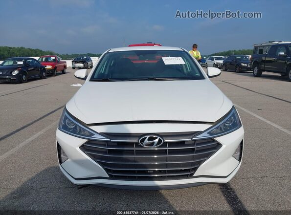 5NPD84LF0KH462775 2019 HYUNDAI ELANTRA White ხელსაწყოთა პანელის ხედი