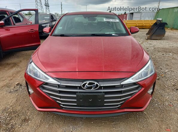 5NPD84LF0KH465692 2019 HYUNDAI ELANTRA Red Вид спереду