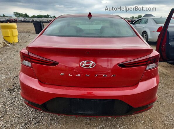 5NPD84LF0KH465692 2019 HYUNDAI ELANTRA Red Вид ззаду
