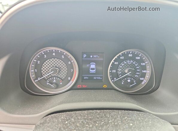 5NPD84LF0KH465692 2019 HYUNDAI ELANTRA Red Вид щитка приладів