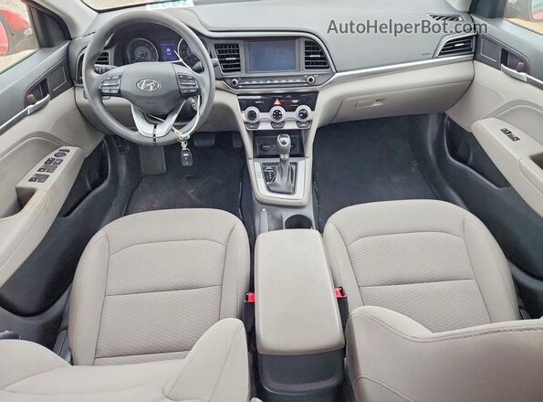 5NPD84LF0KH465692 2019 HYUNDAI ELANTRA Red Вид панелі приладів