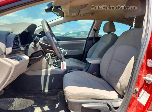 5NPD84LF0KH469404 2019 HYUNDAI ELANTRA Red Սալոնի դիմացի տեսք