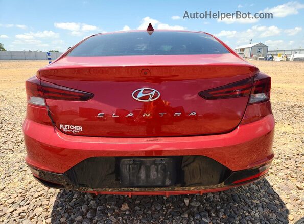 5NPD84LF0KH469404 2019 HYUNDAI ELANTRA Red Հետևի տեսք