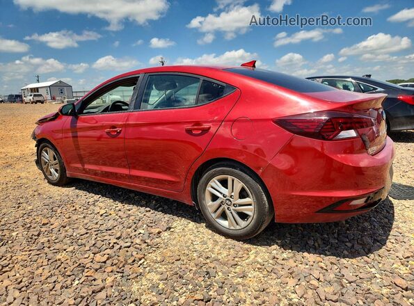 5NPD84LF0KH469404 2019 HYUNDAI ELANTRA Red Հետևի ձախ
