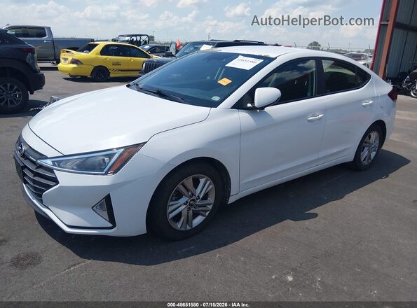 5NPD84LF0KH475946 2019 HYUNDAI ELANTRA Белый Передняя левая четверть
