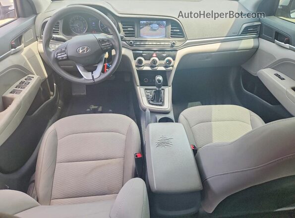 5NPD84LF0KH486798 2019 HYUNDAI ELANTRA Серебряный Вид панели приборов