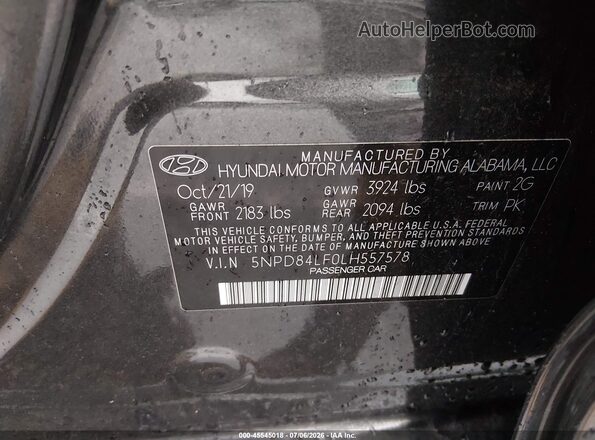 5NPD84LF0LH557578 2020 HYUNDAI ELANTRA Gray Widok komory silnika
