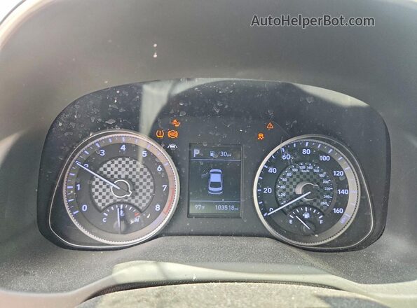 5NPD84LF0LH570749 2020 HYUNDAI ELANTRA White Instrument cluster view