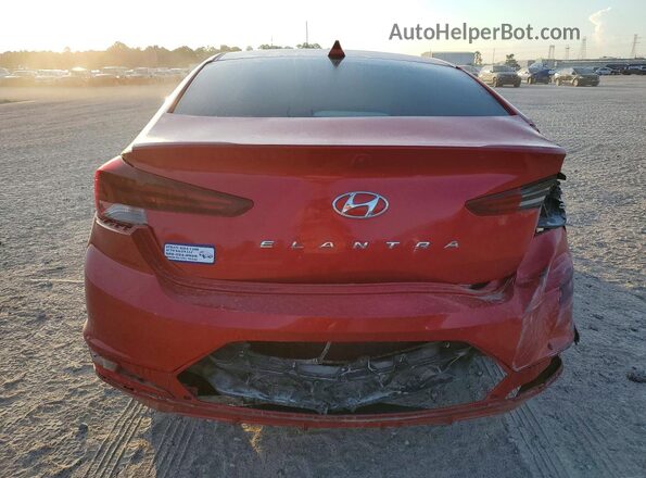 5NPD84LF0LH587891 2020 HYUNDAI ELANTRA Red Вид ззаду