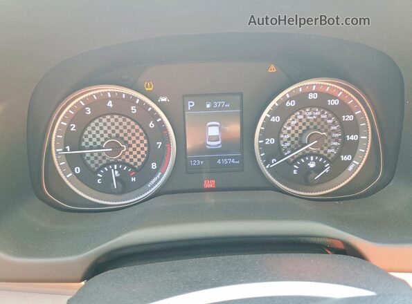 5NPD84LF0LH592878 2020 HYUNDAI ELANTRA Silver Вид щитка приладів